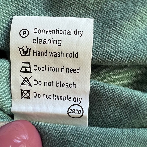 Adorable green boho dress size large - Picture 9 of 11